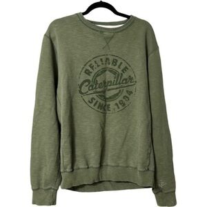 Caterpillar Green Logo Workwear Sweatshirt Size XL